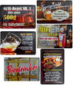 Blechschild Schild 20x30cm Bier unser Biertrinker Schaumsüppchen Fleisch Grill