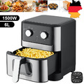 6L 1500W Airfryer Fritteusen Friteuse XXL Heißluftfritteuse Heißluftofen Pommes