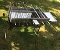 Grill Mangal Edelstahl Standgrill Мангал mit Grillrost + Spießdreher + 2 MOTOREN