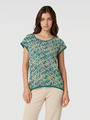 Esprit Damen T-Shirt mit Allover-Muster in petrol Gr.S