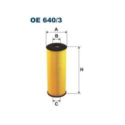 1x Ölfilter FILTRON OE 640/3 passend für MERCEDES-BENZ SSANGYONG VAG