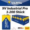 1-200 9V Block Batterie E-Block Batterien Alkaline Varta High Energy 6LR61 DHL