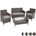 Polyrattan Sitzgruppe Lounge Garten Garnitur Gartenmöbel Tisch Bank Stuhl Set