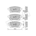 1x ORIGINAL® Metelli 22-1112-1 Bremsbelagsatz, Scheibenbremse Hinten, inkl.