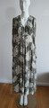 "Massimo Dutti" Maxi-Kleid Gr 36 38 S M 100% Viskose Knopfleiste Print V Ausschn