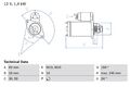 BOSCH Anlasser Starter 0 986 019 500 +39.58€ Pfand M10x1.5 für MERCEDES KLASSE