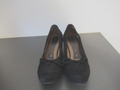 30 601 PETER KAISER Damen Pumps  Gr. 5 / 38 schwarz Veloursleder Keilabsatz 3,5