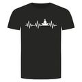 Herzschlag Yoga T-Shirt - Ekg Joga Entspannung Wellness Sport Indien