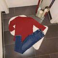 Set Outfit S 36 38 Jeanshosen H&M shaping Sweatshirt Rot stretch-TopZustand