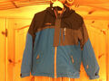 ETIREL Jungen Winter Skijacke mit Kapuze in Blau-Grau-Orange -- Gr. 152 --