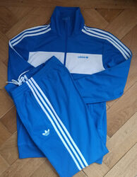 Adidas-Firebird-Vintage-Retro-Beckenbauer-Kult-Rar-Trainingsanzug-Blau-Weiss -M