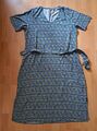 Midi- Kleid von Fransa, Gr. XL (46-48), Viskose, blau-grün-weiß, neuw. !!