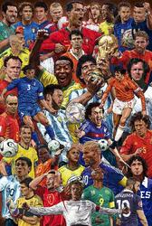 Legendary Footballers Poster Fussball-Legenden inkl. Pele, 61 x 91,5 cm