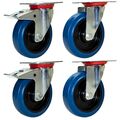 Transportrollen Lenkrollen mit Bremse Schwerlastrollen BLUE WHEEL 80 100 125mm