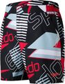 Speedo Vintage Paradise Herren Watershorts Boardshorts, Schwarz/Lava Rot, XS