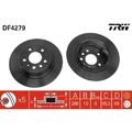 2x Bremsscheibe TRW DF4279 passend für SAAB