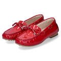 Sioux Damen Slipper Mokassins Bootsschuhe BORINKA Rot Lackleder