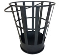 Esschert Design Feuer Eimer Schale Stelle Korb schwarz Metall rund Garten Griff