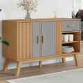  Sideboard Kommode Anrichte Beistellschrank Grau Braun Massivholz Kiefer vidaXL