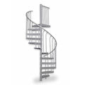 Wendeltreppe Spindeltreppe außen, Stahl, Ø 130 160 180 cm, verzinkt, bis 446 cm