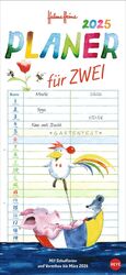 Heye Helme Heine Planer für zwei Monatskalender 2025 Wandkalender