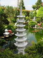 Japanische Steinlaterne Pagode 7 stöckig 1,40m  Gartendekoration Frostsicher