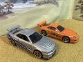 Hot wheels Fast and Furious x 2 Brian's Nissan Skyline GT-R und Toyota Supra