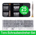 Torx Schraubendreher Set 25 in 1 Präzision Magnet Schlitz Kreuz Stern Reparatur