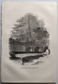 Blick auf die Pulteney Brücke, vom Bathwicke Wehr antike Gravur c1855