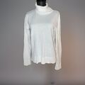 s Oliver Langarmshirt Longsleeve T Shirt Damen Rollkragen weiß Größe 40