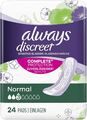 Always Discreet Normal Incontinence Pads 96 Pads (4 x 24 Pieces) Monthly Pack,