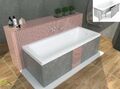 Badewanne Wanne Rechteck 170 x 70 Füße Ablauf Silikon +/- Styropor Verkleidung O