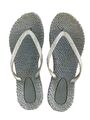 Flip Flops, Damen, Ilse Jacobsen, Gr. 39, taubenblau/silber, top Zustand****