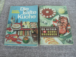 Dr. Oetker Schulkochbuch + Dr. Oetker Rezeptbuch  Die Kalte Küche 60/70 er Jahre