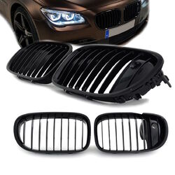 Satz Sport-Performance Kühlergrill schwarz Glanz passt für BMW 7er F01 F02 12-15