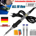 60W Lötkolben Set Soldering Iron Kit Temperatur Einstellbar Entlötpumpe Lötdraht