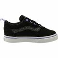 Schuhe Von Mädchen VANS Ward Slip On Td Schwarz Lila Turnschuhe Sport Ohne Laces