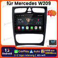 Für Mercedes Benz CLK W209 C-Klasse W203 6G+128G Carplay Autoradio GPS Android13