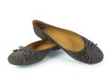 Pino Convertini Damenschuhe Ballerina Gr. 40 Braun Velour Leder Slipper (19196)