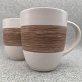 Next - Brown Band - 2er Set - beige Keramiktassen 