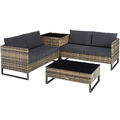 Rattanlounge Ostuni Rattan-Lounge Lounge-Set Lounge-Gruppe natur B-Ware