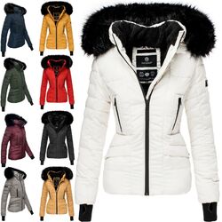 Navahoo ADELE Damen Winter Stepp Jacke Parka Kurz Mantel Winterjacke gefüttert