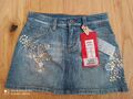 Vero Moda Rock Damen Gr. 34 Jeans Denim Skirt Steine Nieten Gure Jeans Neu D5