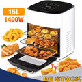 1400w Luftfritteuse 15L Air Fryer Heißluftfritteuse Heissluft Friteuse Backofen