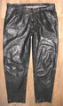 Herren- Bundfalten- LEDERHOSE / Bundfaltenhose in schwarz aus Nappaleder ca. 54