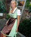 NEU süßes Dirndl,3 tlg.Set,Kleid,Bluse,Schürze,grün braun, Gr.40