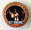 OZZY OSBOURNE VINTAGE BUTTON STYLE METAL PIN BADGE 30mm BLACK SABBATH