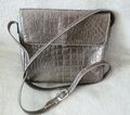 Damen Handtasche in Kroko-Optik braun