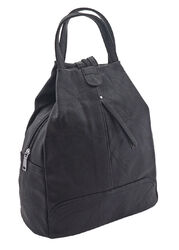 Damen Tasche Schultertasche Rucksack Shopper Citybag Leder Optik 6122-1