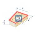 Luftfilter UFI 30.331.00 Filtereinsatz für FORD GALAXY VOLVO WA6 MONDEO MAX VAN